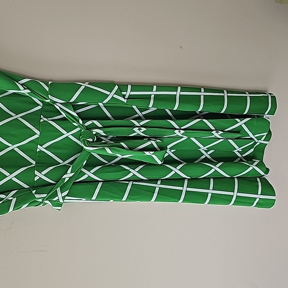 Ann Taylor Fit Flare Business Casual Polyester green Dress - Picture 5 of 13